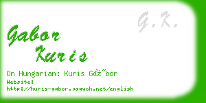 gabor kuris business card